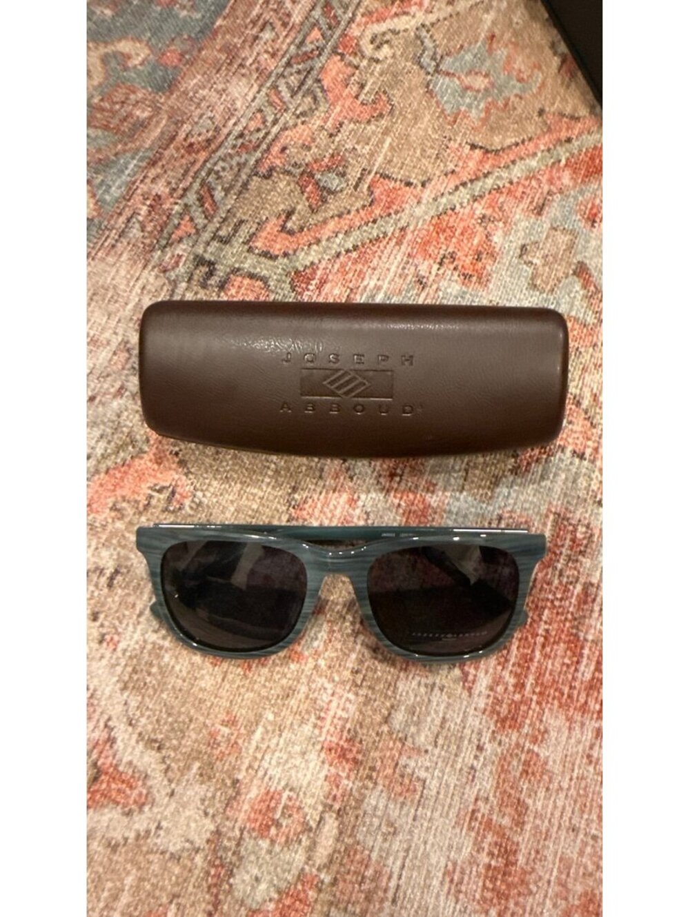 NEW Joseph Abboud JA6003 320 Men's Teal Horn Full Rim Frame Sunglasses